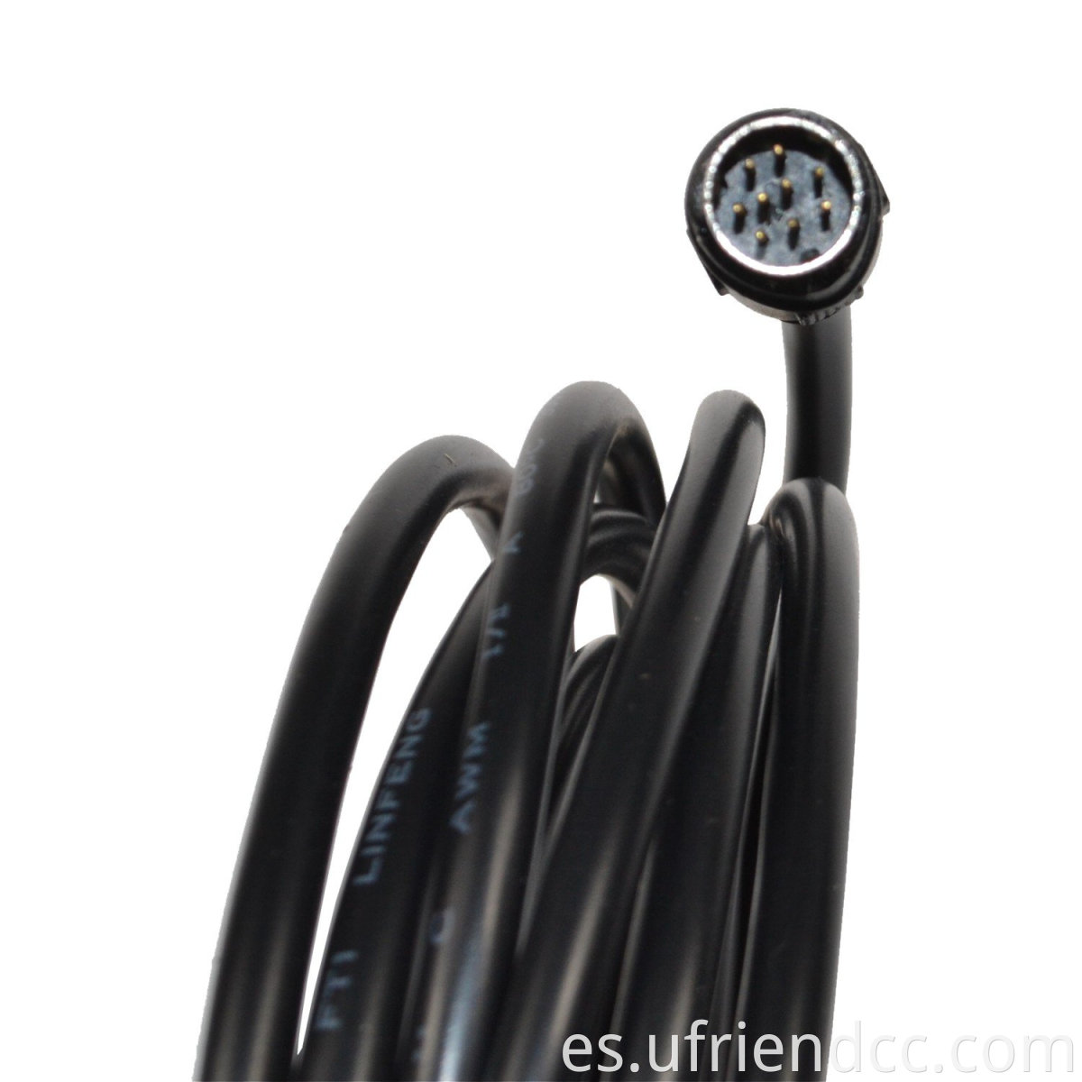 Al por mayor UL2464 26AWG 4P/5P/6P/7P/8P/9P MINI DIN CCTV Cable de entrada de audio de 9 pines de 9 pines a 9 pines (m/m)